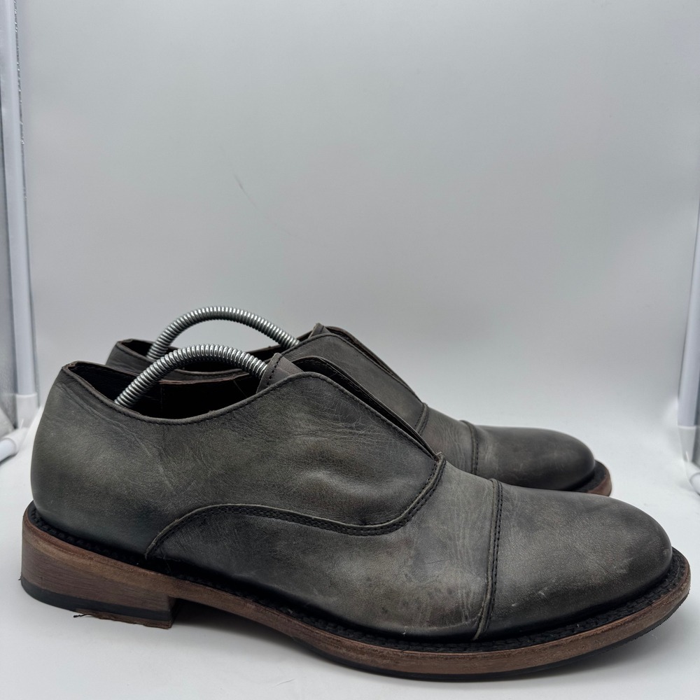 Freebird Detrick Men's Dark Gray Leather Cap Toe Oxford Shoes Size 11